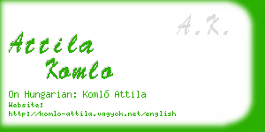 attila komlo business card